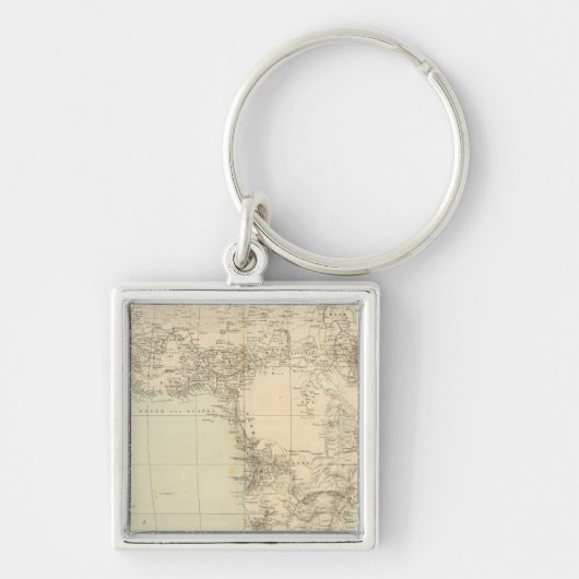 Afrika Atlas-kaart met kolonies Sleutelhanger (Voorkant)