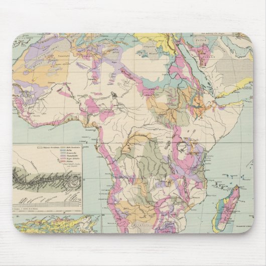 Afrika - Atlas-kaart van Afrika Muismat (Voorkant)