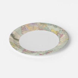 Afrika - Atlas-kaart van Afrika Papieren Bordje