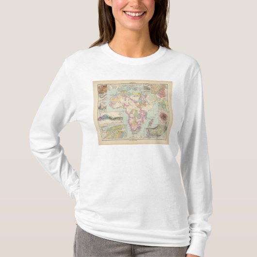 Afrika - Atlas-kaart van Afrika T-shirt (Voorkant)