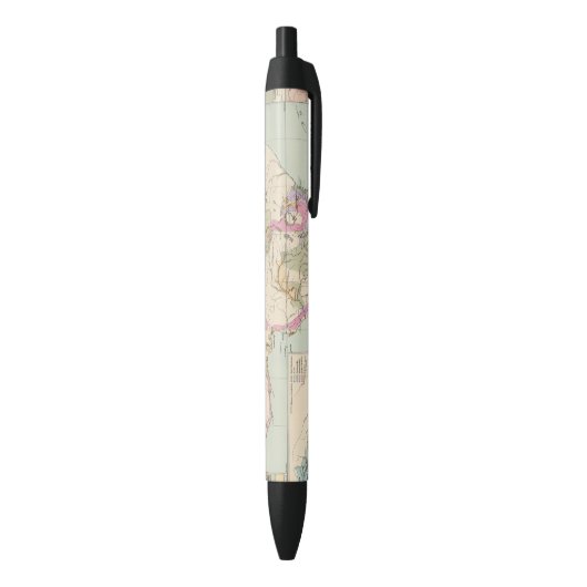 Afrika - Atlas-kaart van Afrika Zwarte Inkt Pen (Achterkant (Verticaal))
