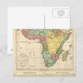 Afrika Atlas Map 2 Briefkaart (Voorkant / Achterkant)