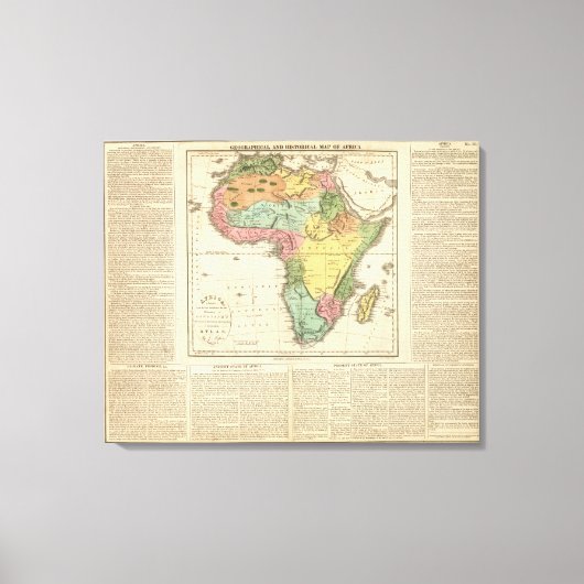 Afrika Atlas Map 2 Canvas Afdruk (Voorkant)
