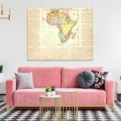 Afrika Atlas Map 2 Canvas Afdruk (Insitu (Woonkamer))