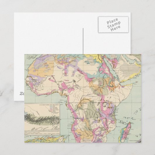 Afrika - Atlas Map of Africa Briefkaart (Voorkant / Achterkant)