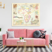 Afrika - Atlas Map of Africa Canvas Afdruk (Insitu (Woonkamer))