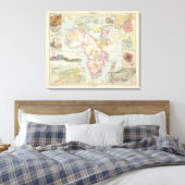 Afrika - Atlas Map of Africa Canvas Afdruk (Insitu (Slaapkamer))