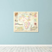 Afrika - Atlas Map of Africa Canvas Afdruk (Insitu (Houten vloer))