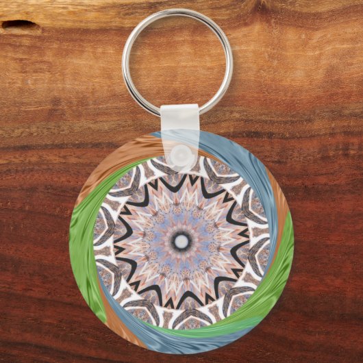 Afrika-Azië - traditioneel patroon Sleutelhanger (Voorkant)