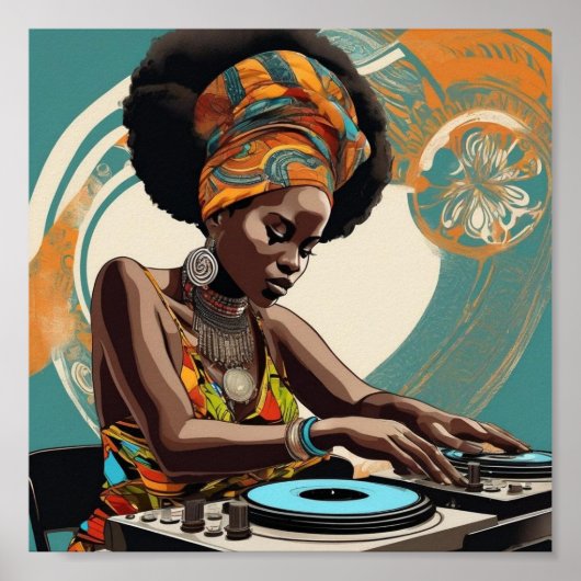 afrika bambaataa poster (Voorkant)