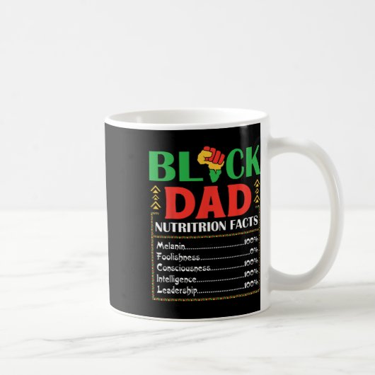 Afrika Black Dad Voedingsfeiten Melanine Bewust Koffiemok (Rechts)