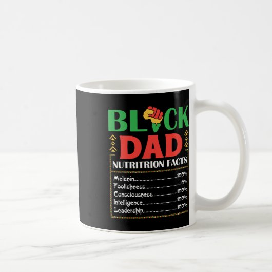 Afrika Black Dad Voedingsfeiten Melanine Bewust Koffiemok (Rechts)