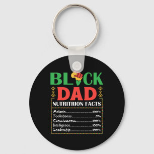 Afrika Black Dad Voedingsfeiten Melanine Bewust Sleutelhanger