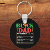 Afrika Black Dad Voedingsfeiten Melanine Bewust Sleutelhanger (Voorkant)