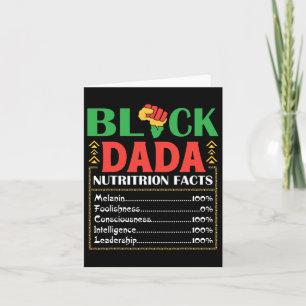 Afrika Black Dada Voeding Feit Melanine Bewust Kaart