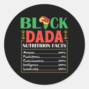 Afrika Black Dada Voeding Feit Melanine Bewust Ronde Sticker