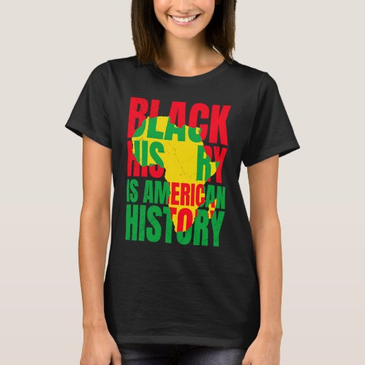 Afrika Black History American History USA African T-shirt (Voorkant)