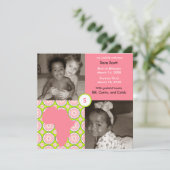 Afrika Blok: Roze Flora Aankondiging (Staand voorkant)