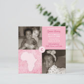 Afrika Blok: Zacht roze Aankondiging (Staand voorkant)