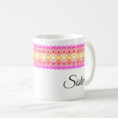 Afrika Border Goud Rood Roze Gepersonaliseerde Mok (Voorkant rechts)