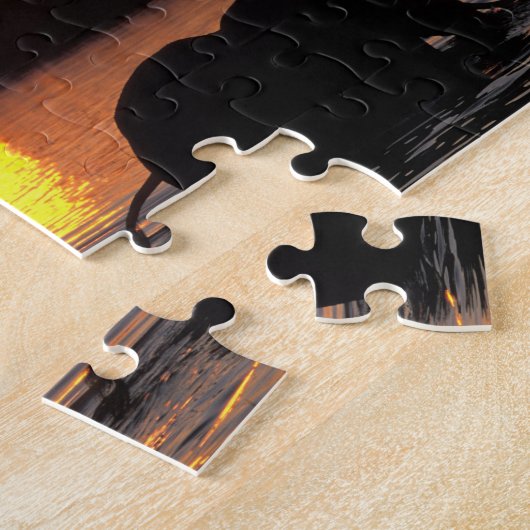 Afrika, Botswana, Chobe National Park, Herd Legpuzzel (Zijkant)