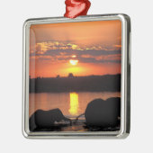 Afrika, Botswana, Chobe National Park, Herd Metalen Ornament (Links)