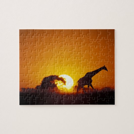 Afrika, Botswana, Nationaal park Chobe, Giraffe 2 Legpuzzel (Horizontaal)