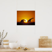 Afrika, Botswana, Nationaal park Chobe, Giraffe 2 Poster (Keuken)