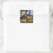 Afrika, Botswana, Nationaal park Chobe, Leeuwinnen Vierkante Sticker (Tas)