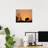 Afrika, Botswana, Nationaal Park Chobe, Vestiging Poster (Thuiskantoor)