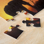 Afrika, Botswana, Nationaal park Chobe, Zonsonderg Legpuzzel (Zijkant)