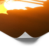 Afrika, Botswana, zonnesilhouettes Baobab Poster (Hoek)