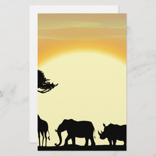 Afrika Briefpapier (Voorkant / Achterkant)