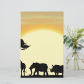 Afrika Briefpapier (Staand voorkant)