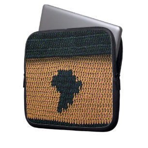 Afrika Bruin Artisan Haakprint Elektronica Tas