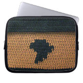 Afrika Bruin Artisan Haakprint Elektronica Tas (Voorkant)