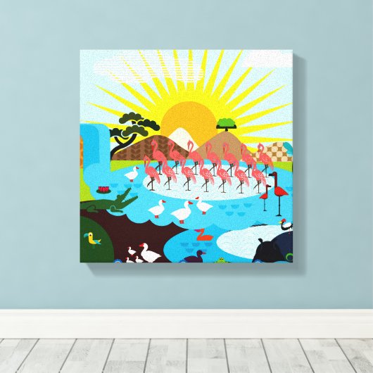 Afrika Canvas Afdruk (Insitu (Houten vloer))