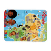 Afrika Cartoon Map Magneet (Horizontaal)