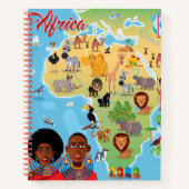 Afrika Cartoon Map Notitieboek (Voorkant)
