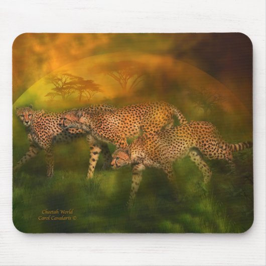 Afrika - Cheetah World Art Mousepad Muismat (Voorkant)