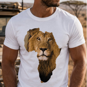 Afrika Continent Afrikaanse Leeuw Dier T-shirt