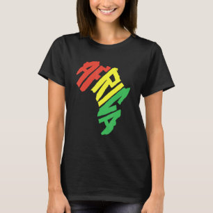 Afrika Continent Brief Reggae Afrikaanse cultuur P T-shirt