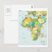 Afrika-continent Briefkaart (Voorkant / Achterkant)