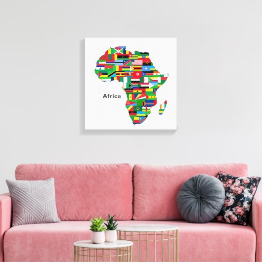 Afrika-continent Canvas Afdruk (Insitu (Woonkamer))