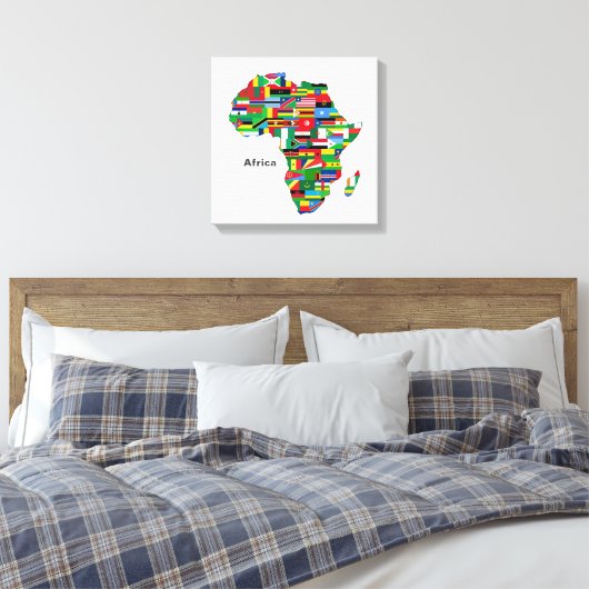 Afrika-continent Canvas Afdruk (Insitu (Slaapkamer))