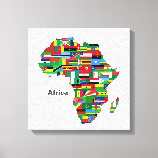 Afrika-continent Canvas Afdruk (Voorkant)