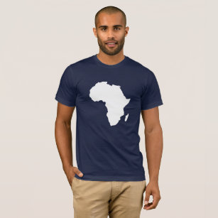 Afrika Continent Kaart in Wit T-shirt