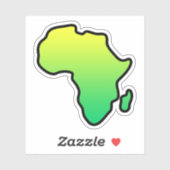Afrika - continent - kaart van Afrika Sticker (Vel)