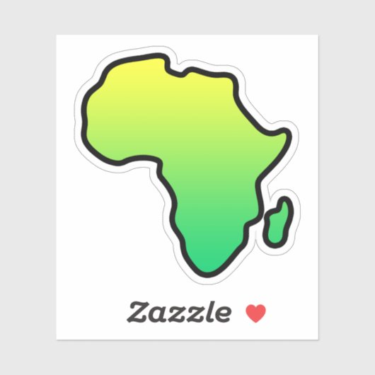 Afrika - continent - kaart van Afrika Sticker (Vel)