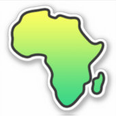 Afrika - continent - kaart van Afrika Sticker (Voorkant)